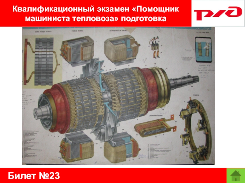 Билет №23Квалификационный экзамен «Помощник машиниста тепловоза» подготовка