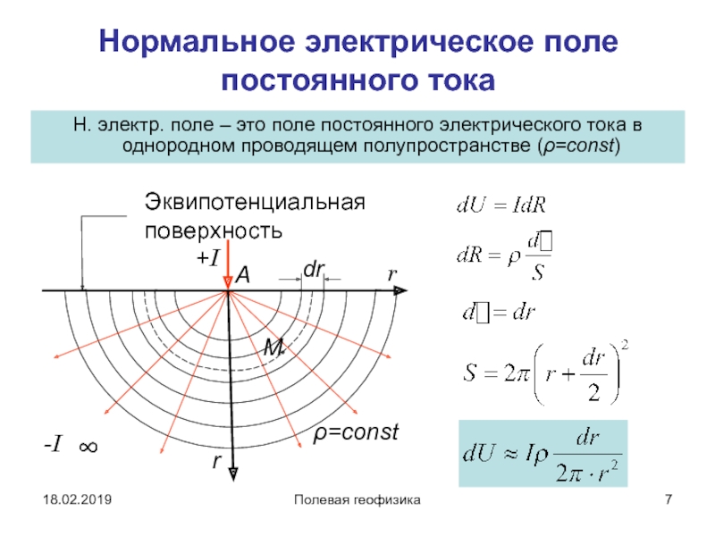 Электрическое поле постоянного тока