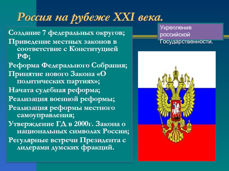 Россия на рубеже xx xxi века
