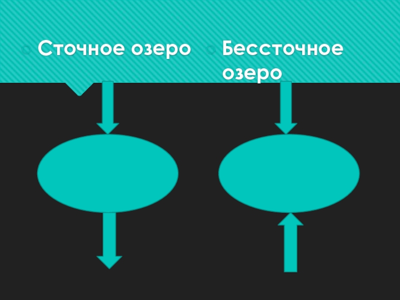 В тетради нарисуйте два озера сточное и бессточное 6 класс география