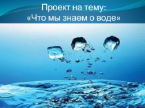 Что мы знаем о воде