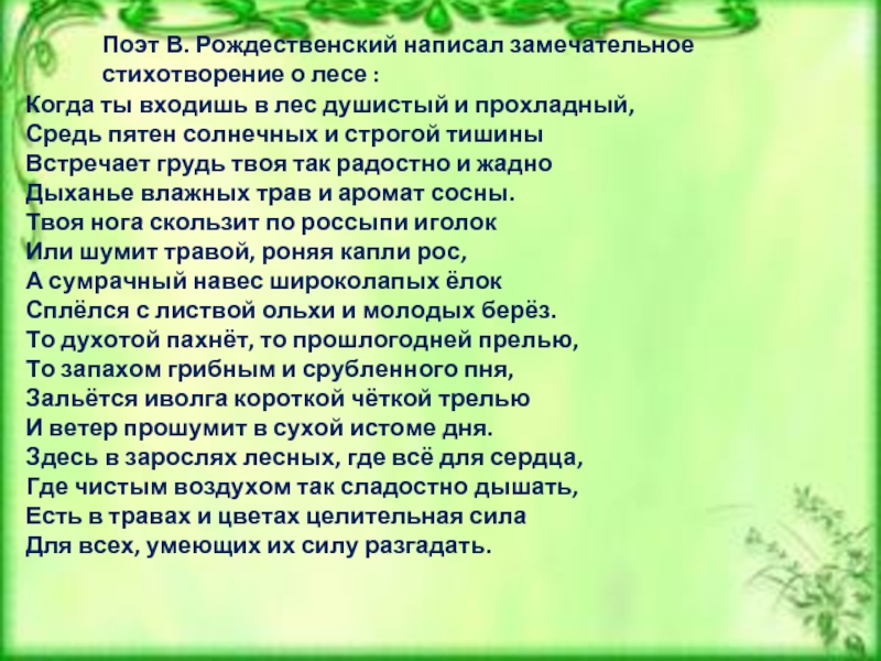 О мастерах рождественский стих. Стихи о лесе Рождественского. Когда ты входишь в лес душистый и Прохладный Рождественский. Лес в поэзии. Когда ты входишь в лес стих.