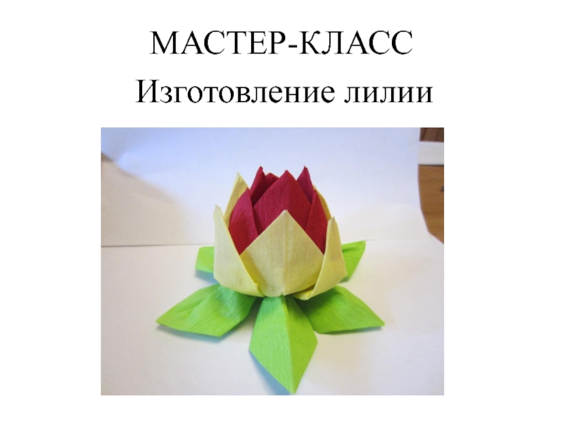 МАСТЕР-КЛАСС. Изготовление лилии