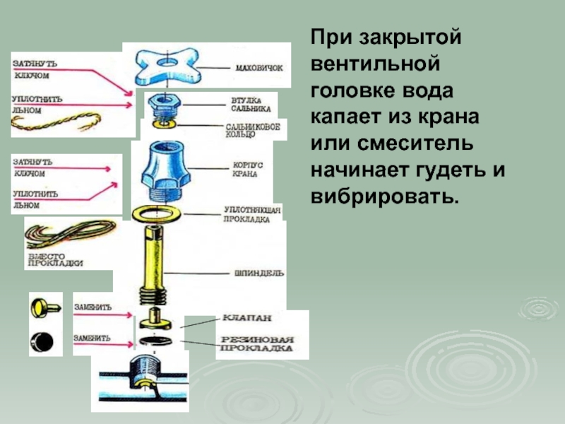 Презентация по технологии 6 класс простейший ремонт сантехнического оборудования