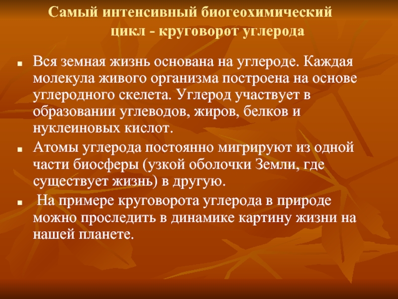 Реферат: Круговорот углекислого газа. Парниковый эффект.