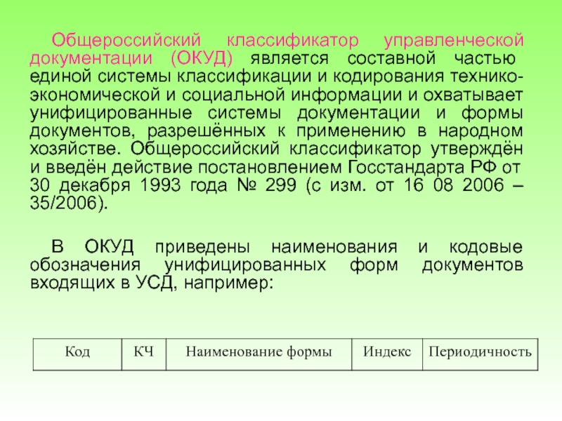 И кодирования информации унифицированных систем