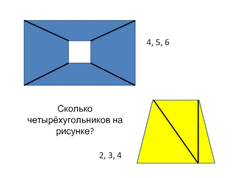 Сколько на рисунке разных четырехугольников 1 класс