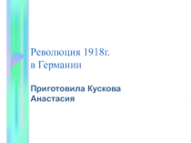 Революция 1918г. в Германии