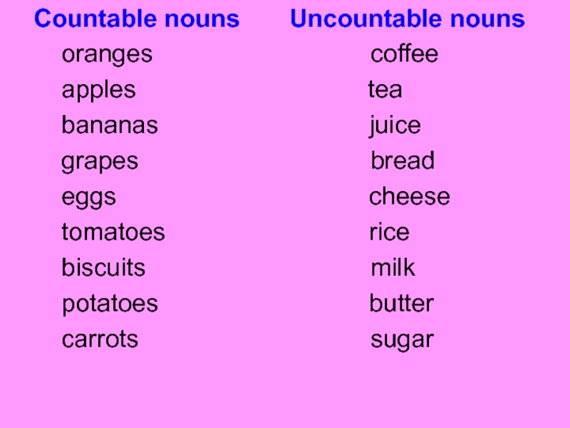 Презентация countable uncountable