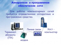 Аппаратное и программное обеспечение сети