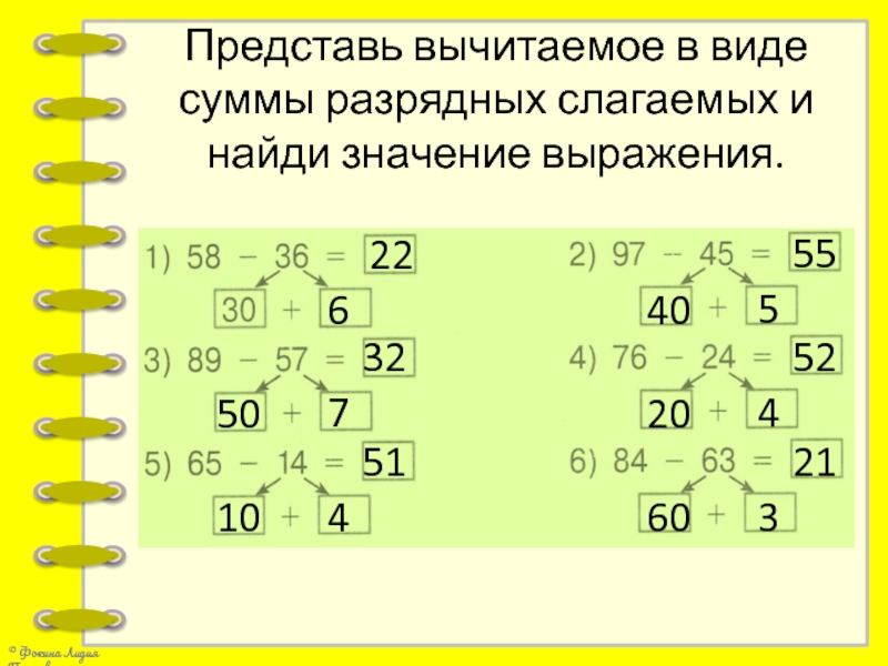 Слагаемое представить в виде суммы