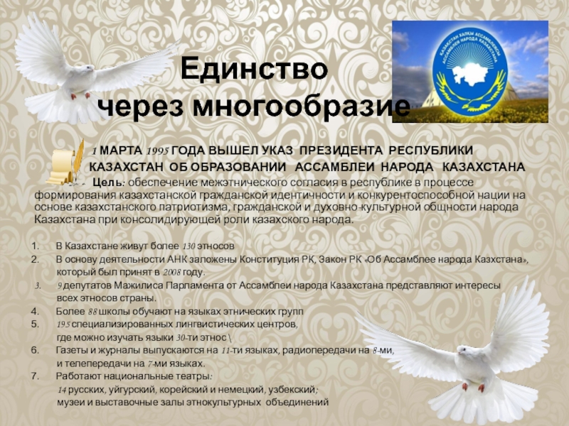 Инфографика к 20-летию Ассамблеи народа Казахстана