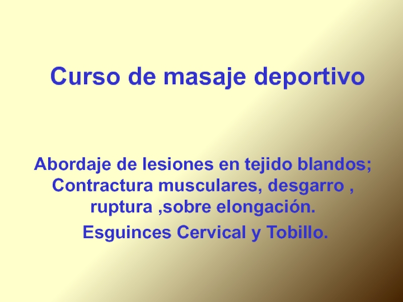 Curso de masaje deportivo