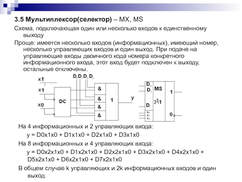 Функциональная схема мультиплексора