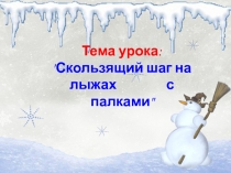 Скользящий шаг на лыжах с палками
