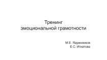 Тренинг эмоциональной грамотности