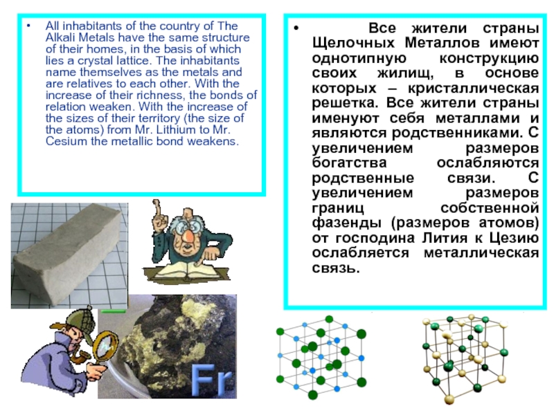 Кроссворд щелочные металлы