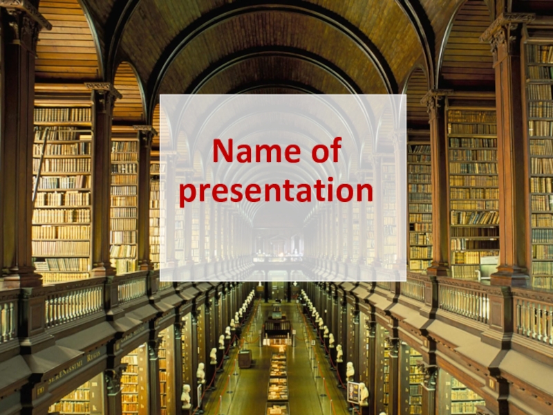 Name of presentation