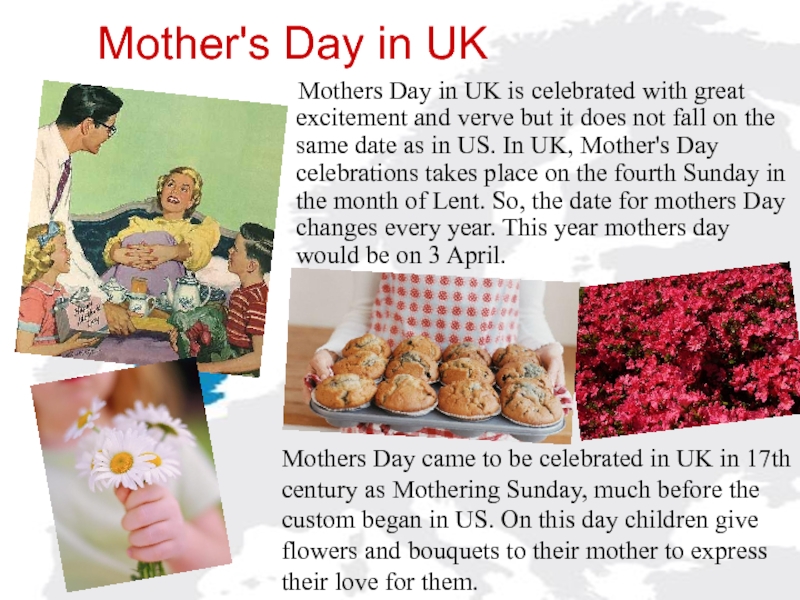 День матери в англии. Mothers Day презентация. Английские праздники mothers Day. День матери в Великобритании. День матери в Великобритании на английском.