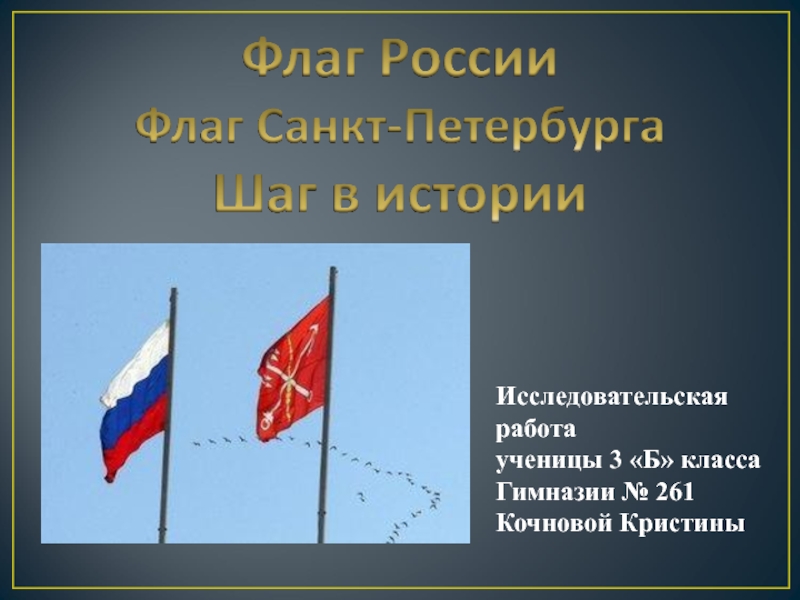 Флаг России и Флаг СПб
