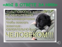 МЫ В ОТВЕТЕ ЗА НИХ