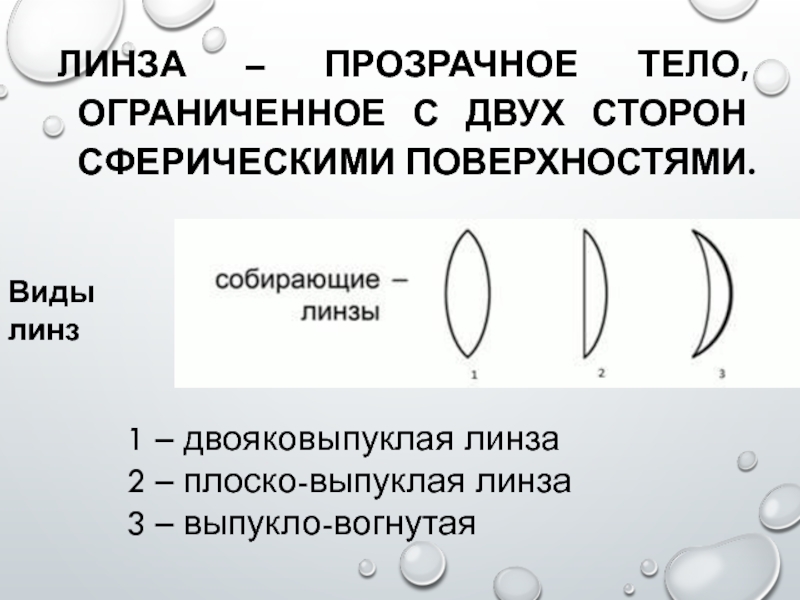 Линзы презентация по физике 8 класс