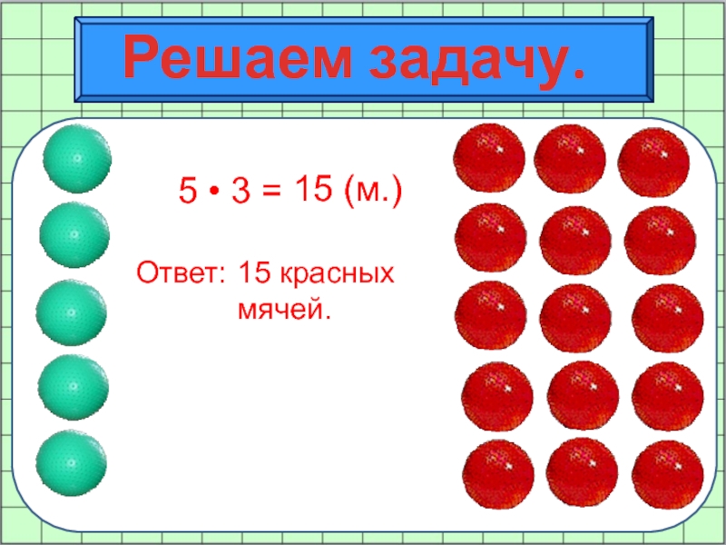 Несколько раз 3 4 3. Купили 5 зеленых мячей а красных в 3 раза больше. Сколько мячиков красных и синих. 4 Зеленых и 8 красных мячиков. Красных мяча и 3 зеленых мяча.