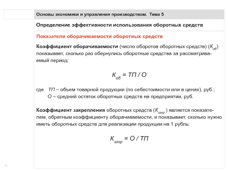 Скорость оборота оборотных активов