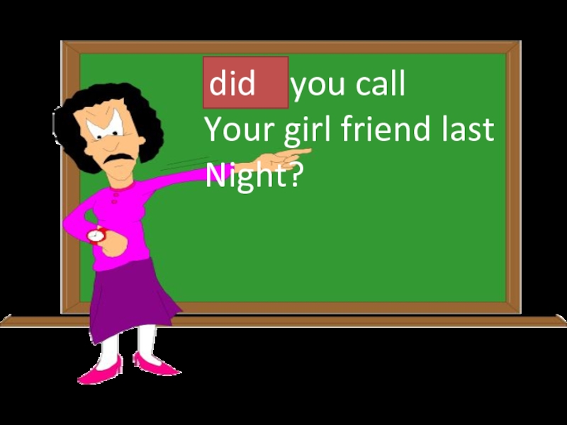 Have you call Your girl friend last Night? 
