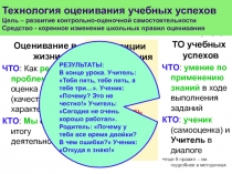 Технология оценивания учебных успехов