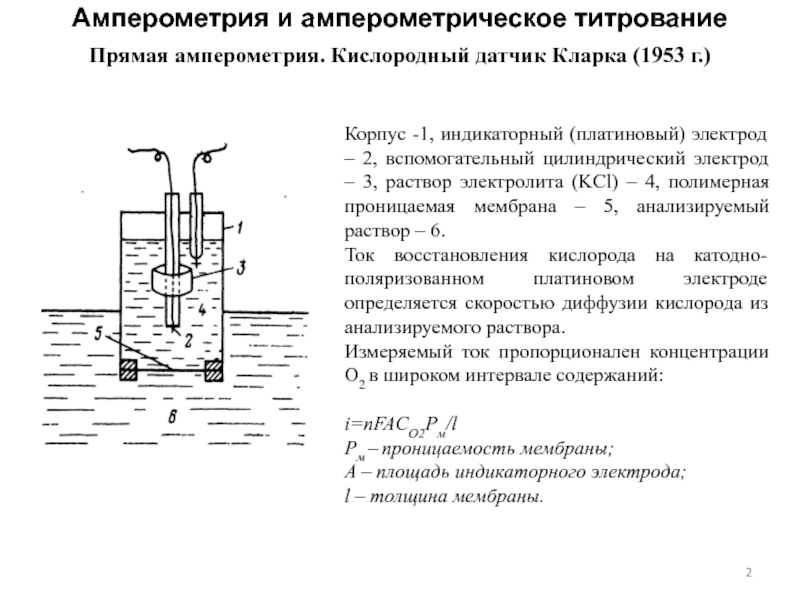 Платиновый электрод схема