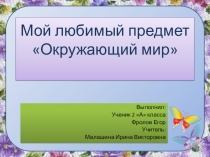 Проектная работа по окружающему миру 3 класс. Мой любимый предмет 