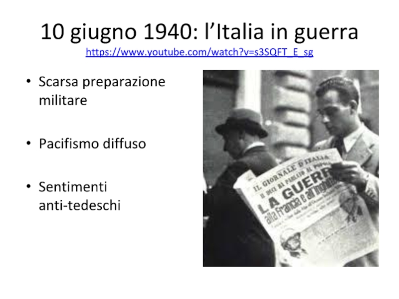 10 giugno 1940: l’Italia in guerra https://www.youtube.com/watch?v=s3SQFT_E_sg