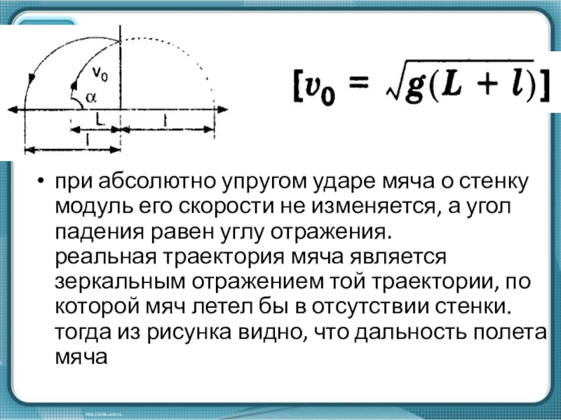 Свободное падение под углом