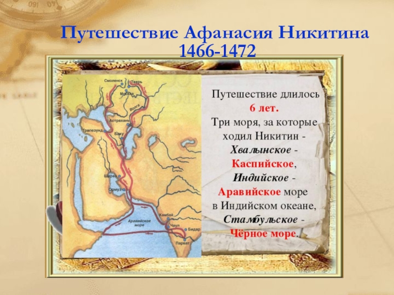 Слово обозначающее путешествие хождение куда нибудь. Афанасий Никитин Экспедиция 1466-1472. Путешествия Афанасия Никитина 1466. Путешествие Афанасия Никитина 1468 1474 год. Афанасий Никитин открыл путь в Индию.