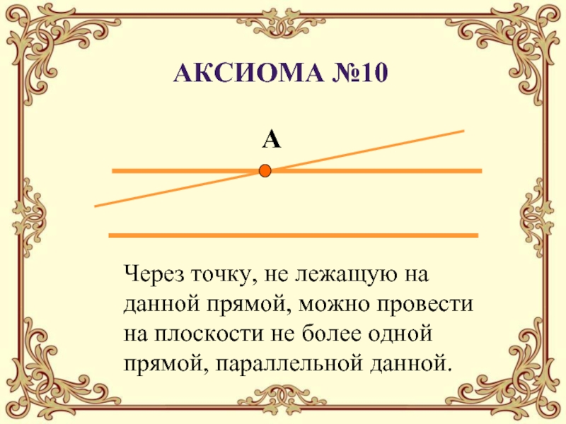 Через точку не лежащую на данной прямой проведите прямую параллельную данной чертеж