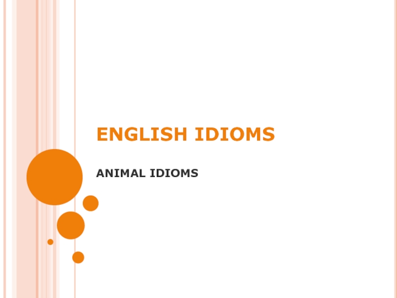 Презентация English idioms 5-8 класс