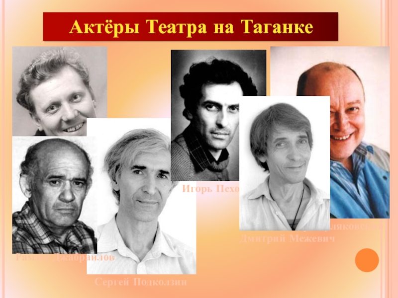 Актеры театра на таганке список и фото