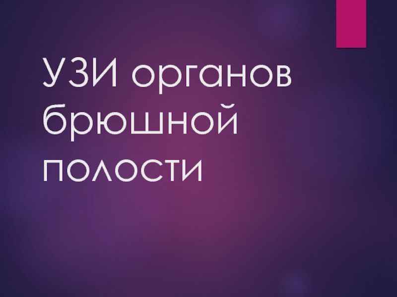 УЗИ органов брюшной полости