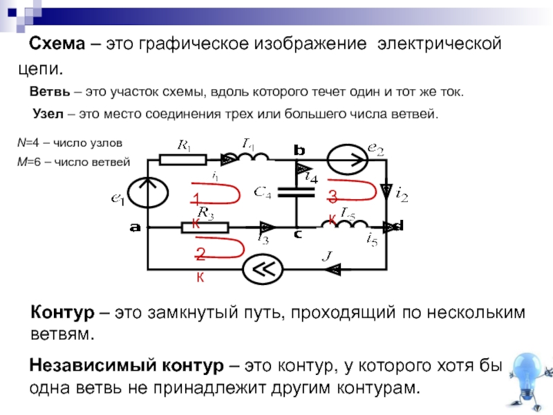 Схема электрической цепи это