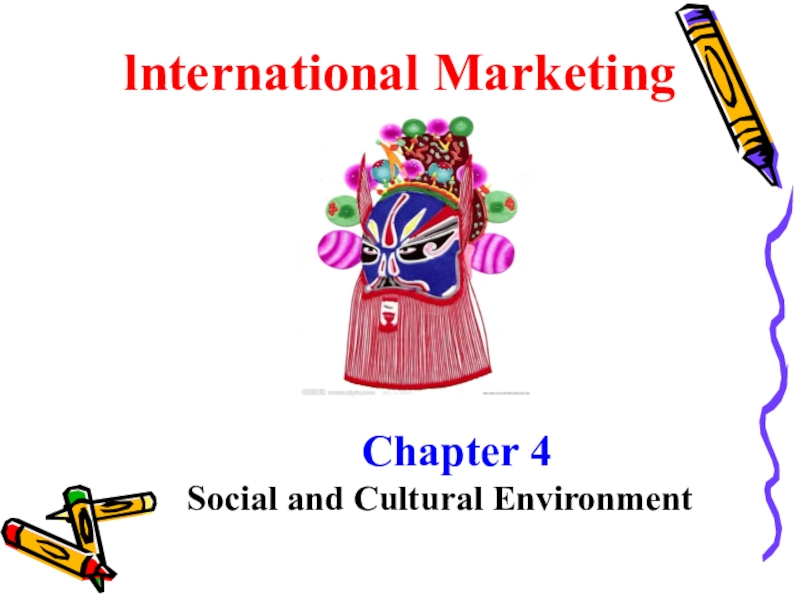 lnternational Marketing
Chapter 4
Social and Cultural Environment