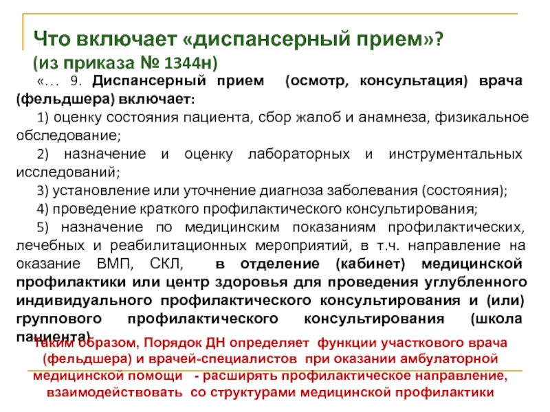 Схема диспансерного наблюдения больного с аг