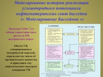 Моделирование истории реализации углеводородного потенциала нефтематеринских свит бассейна