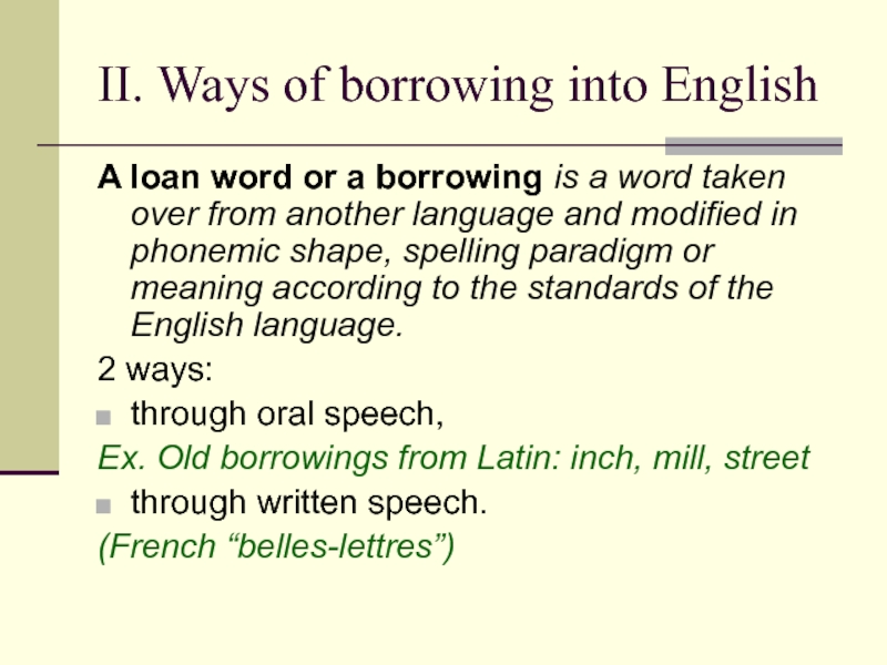 Into english. Borrowings in English language. Ways of borrowings. English Borrowed Words. Types of borrowings in English.