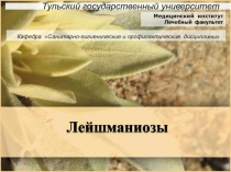 Тульский государственный университет
Медицинский институт
Лечебный