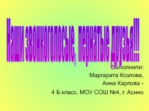 Наши звонкоголосые, пернатые друзья!!! 4 класс