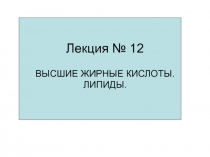 Лекция № 12