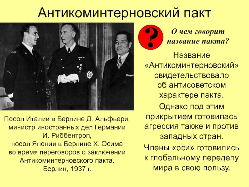 Международные отношения в 1930 е гг политика умиротворения агрессора презентация