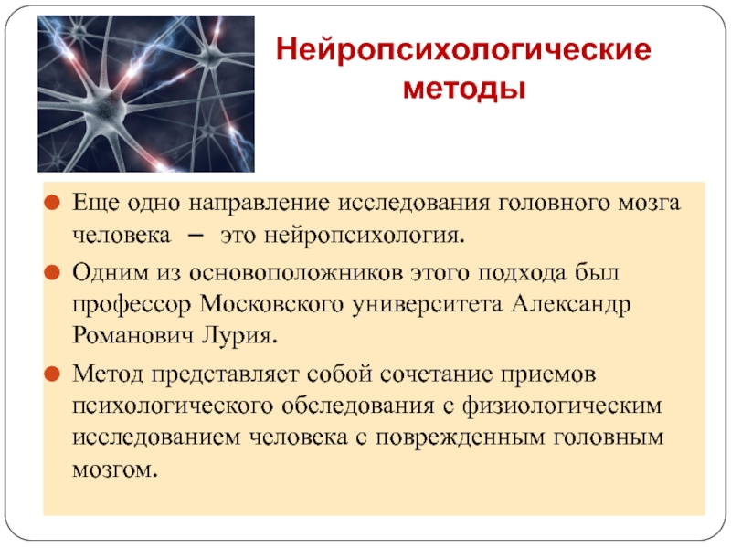 Кто разработал нейропсихологические методы исследования детей под руководством а р лурия 1902 1977