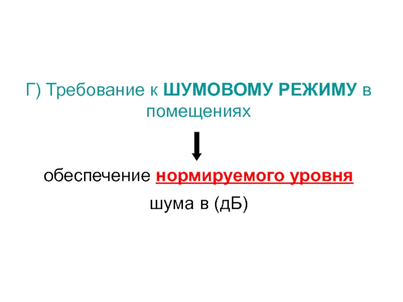 Требования к шумам. Требования к шуму.